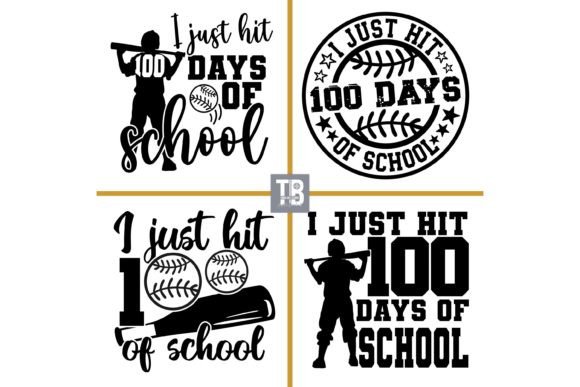 100 Days of School Svg Baseball Svg
